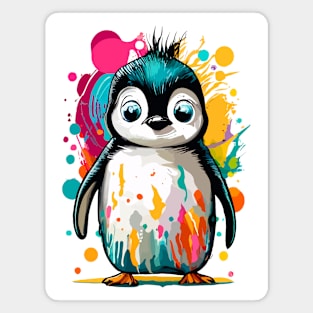 Baby Penguin Colourful - Cute Penguin Magnet